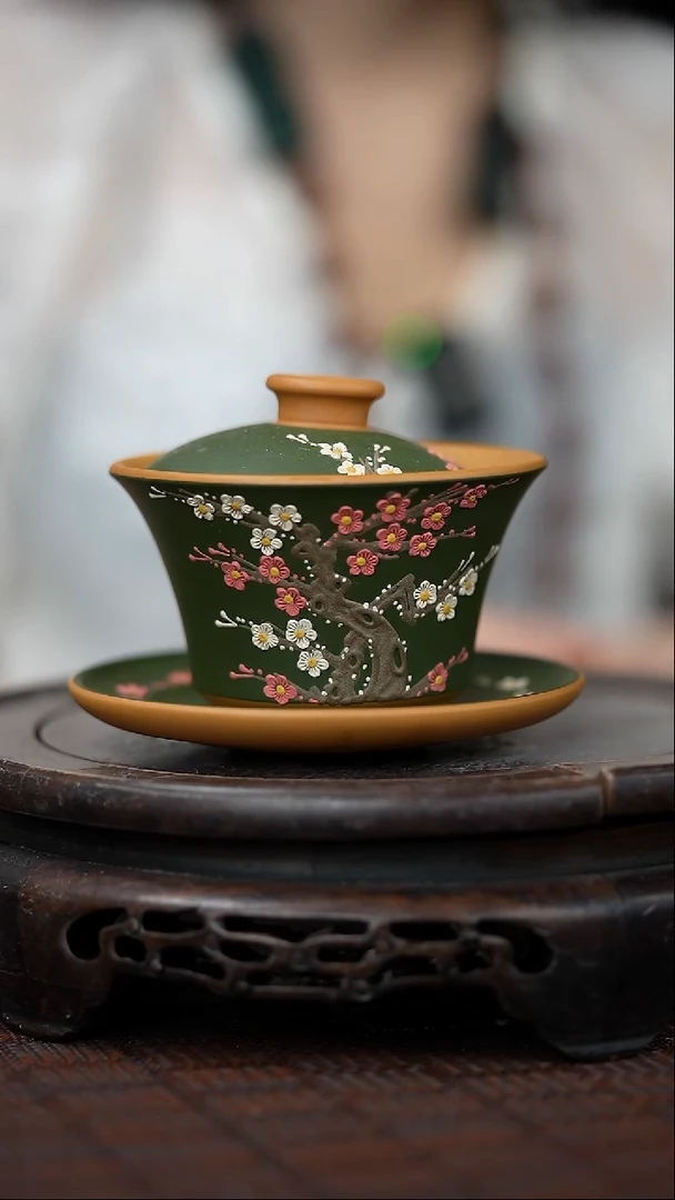 茶壶紫砂宜兴岁颐传砂原矿全手盖碗