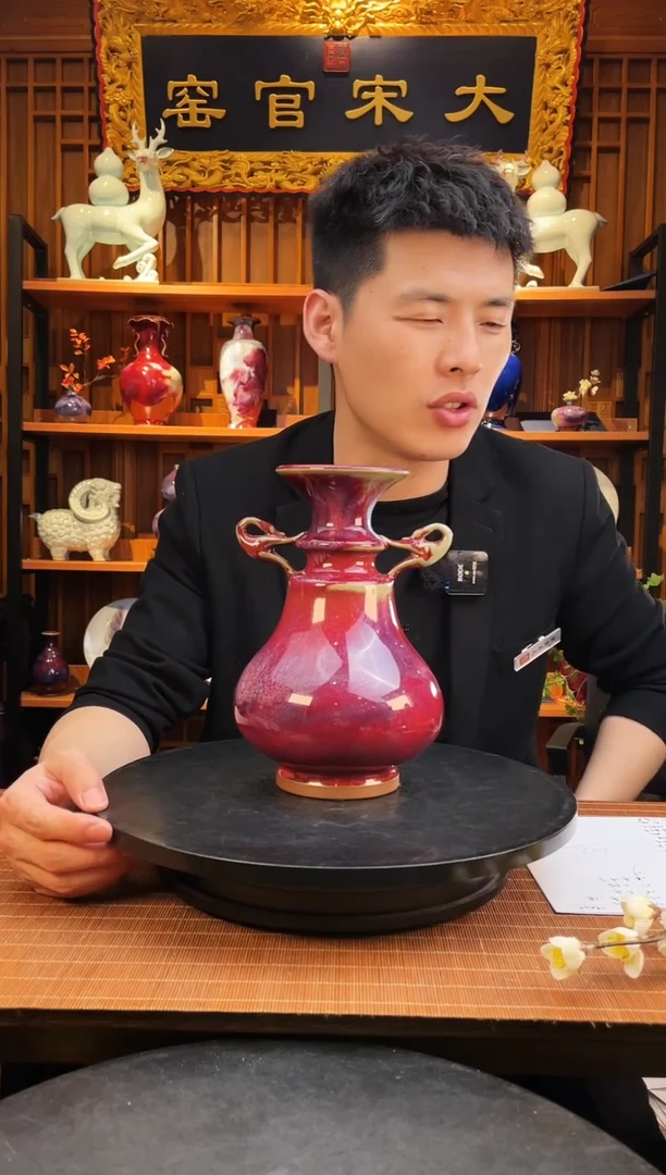 【闪购商品】摆件大宋官窑【双鹤瓶】双鹤朝阳，富贵满盈