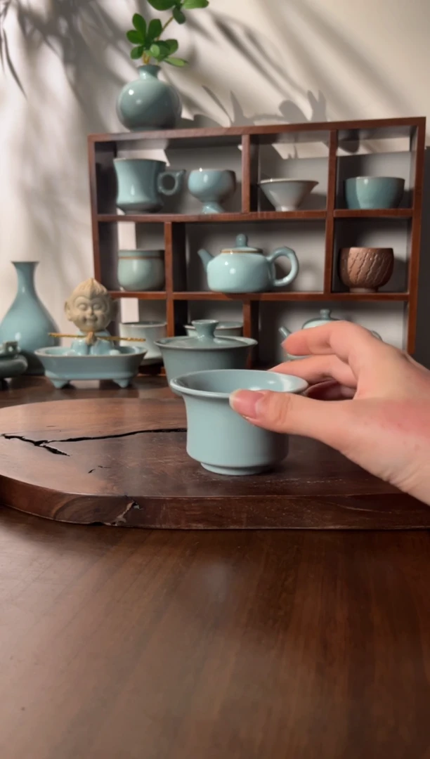【闪购商品】杯清凉寺王国奇仿古釉色马蹄杯