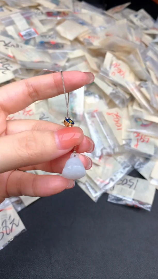 翡翠挂件银S925镶嵌一