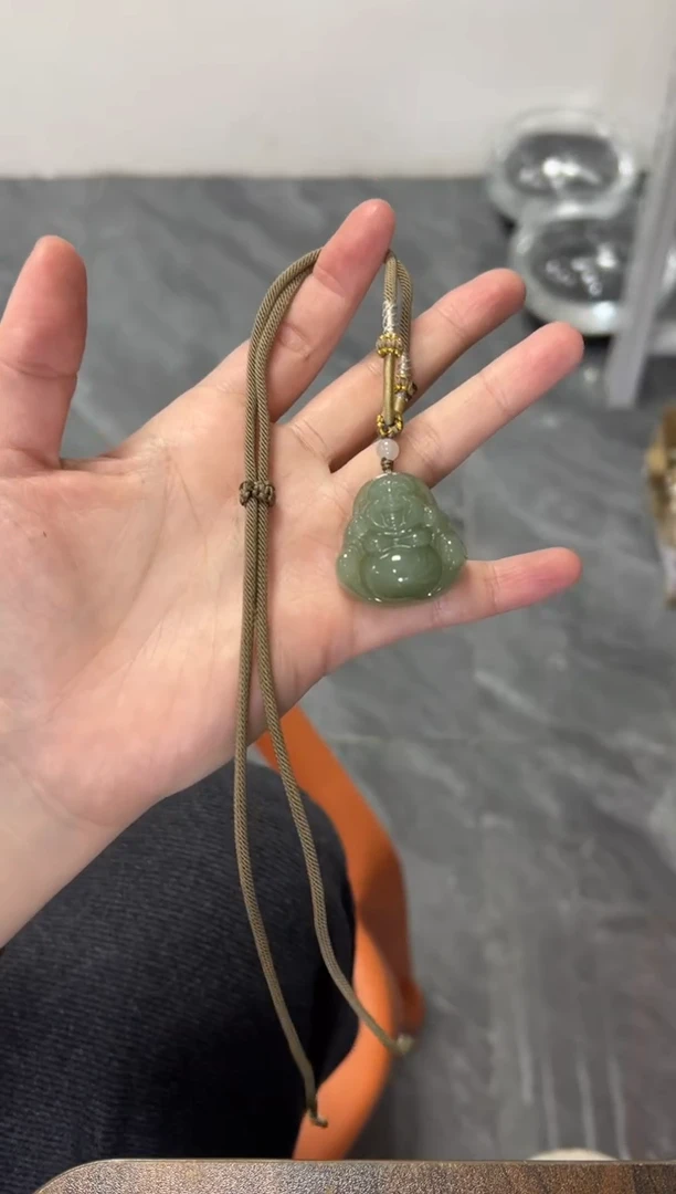 项链未镶嵌和田玉和田玉晴水佛公吊坠项链[多样发其一]