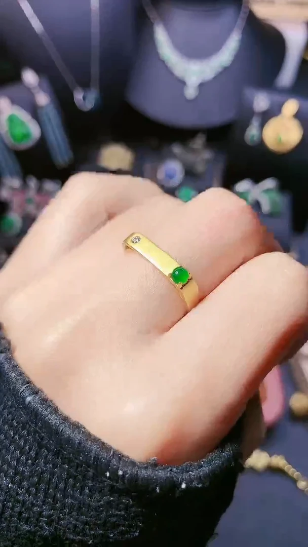 【闪购商品】翡翠戒指银S925镶嵌戒指