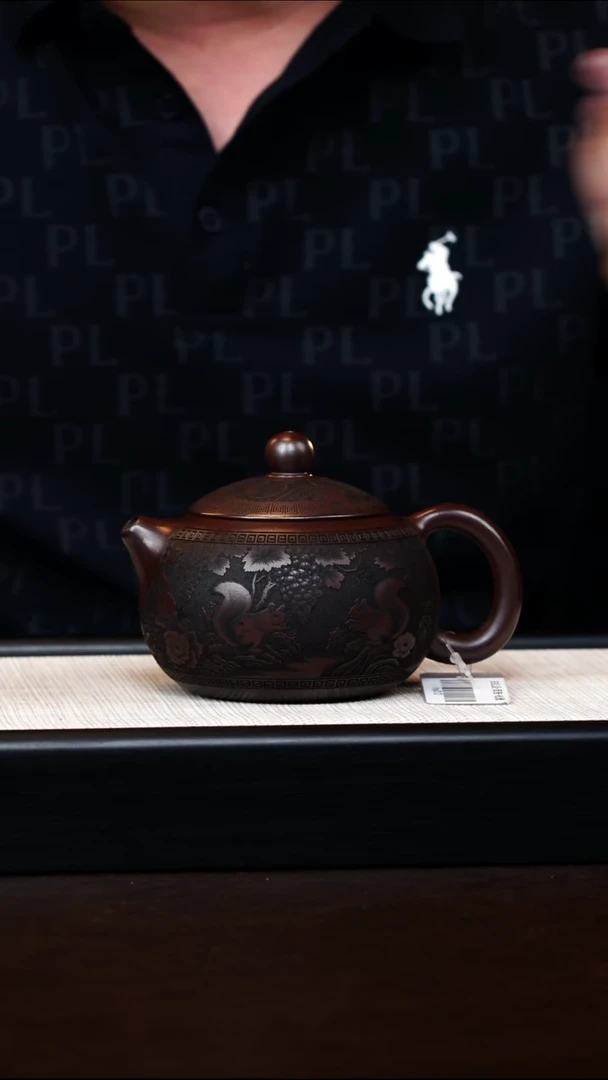 茶壶紫砂石红 西施 鼠来宝