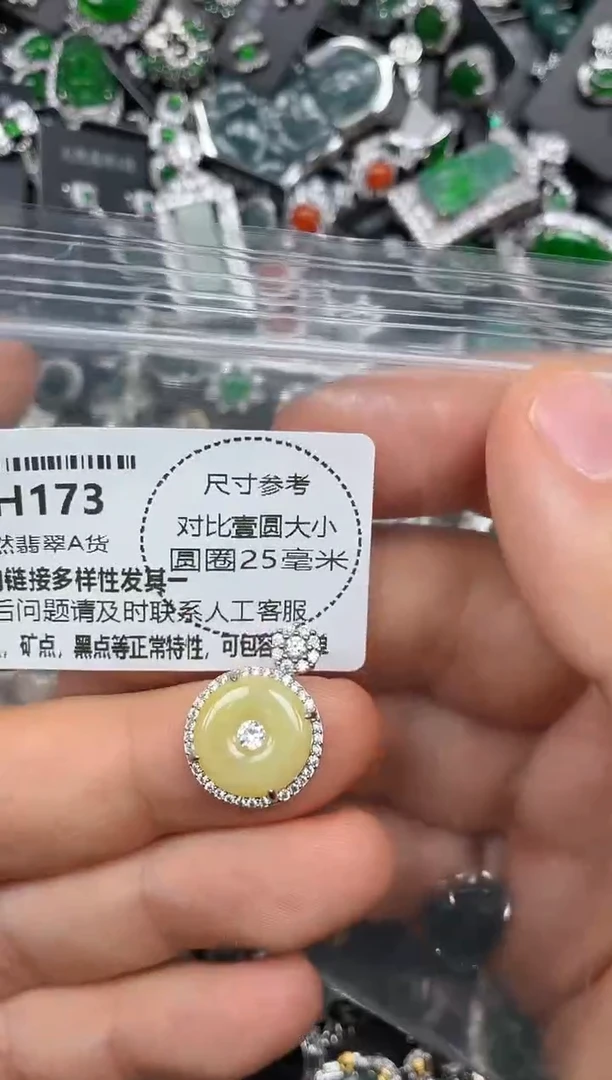 颈饰未镶嵌翡翠H173吊坠