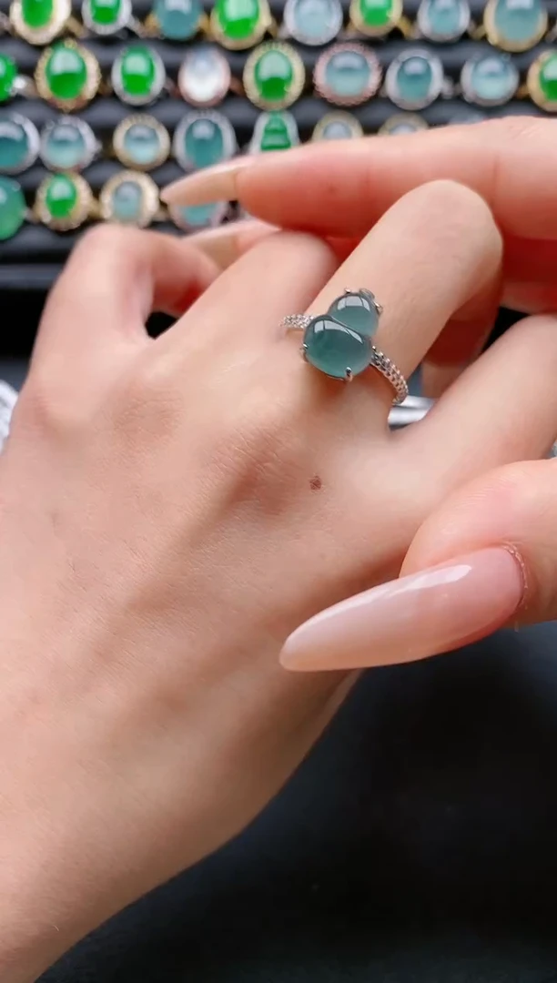 【闪购商品】翡翠戒指银S925镶嵌11111111