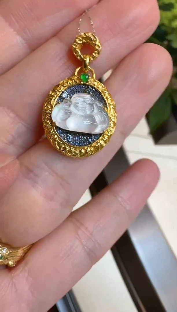 【闪购商品】翡翠吊坠(不含链)18K金镶嵌多样性团购发一件