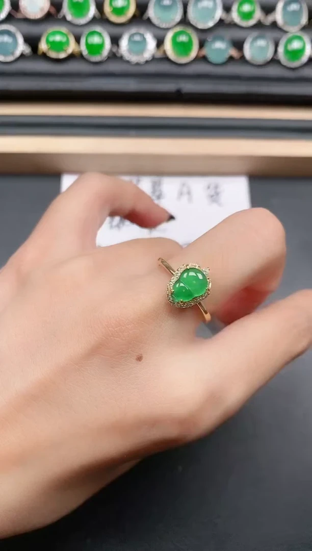 翡翠戒指银S925镶嵌11111