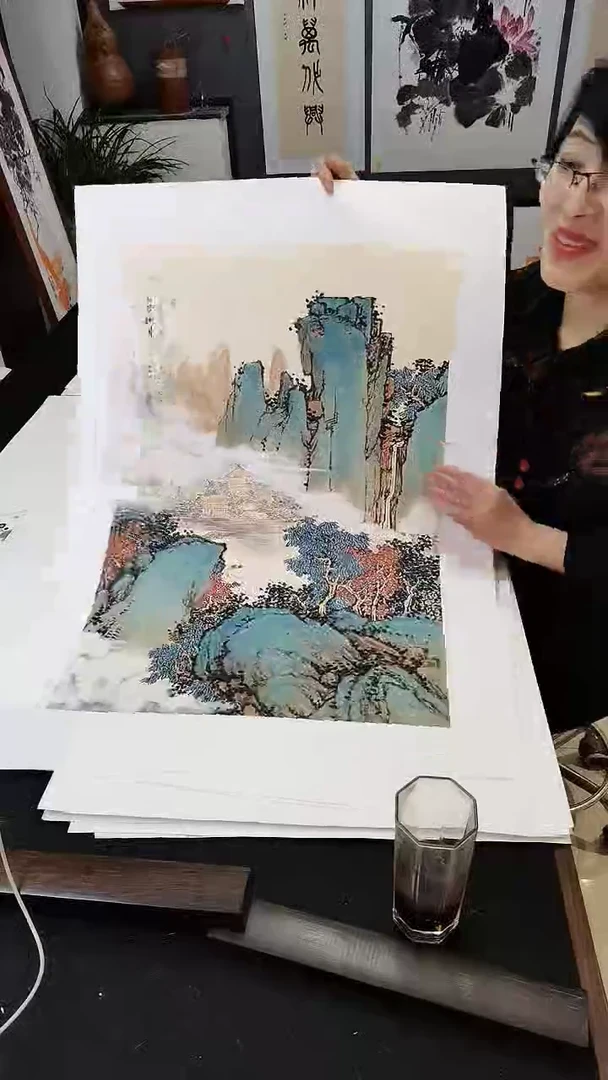 青绿山水68*46cm