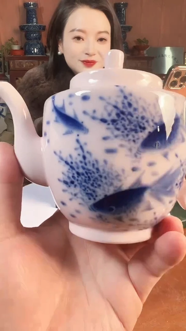 摆件陶景德镇陶瓷青花摆件20