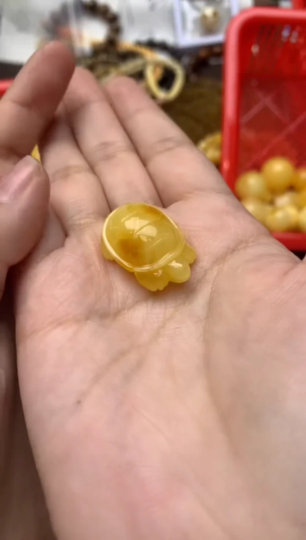 【闪购商品】琥珀珠宝奇石未镶嵌040琥珀蜜蜡   花粉