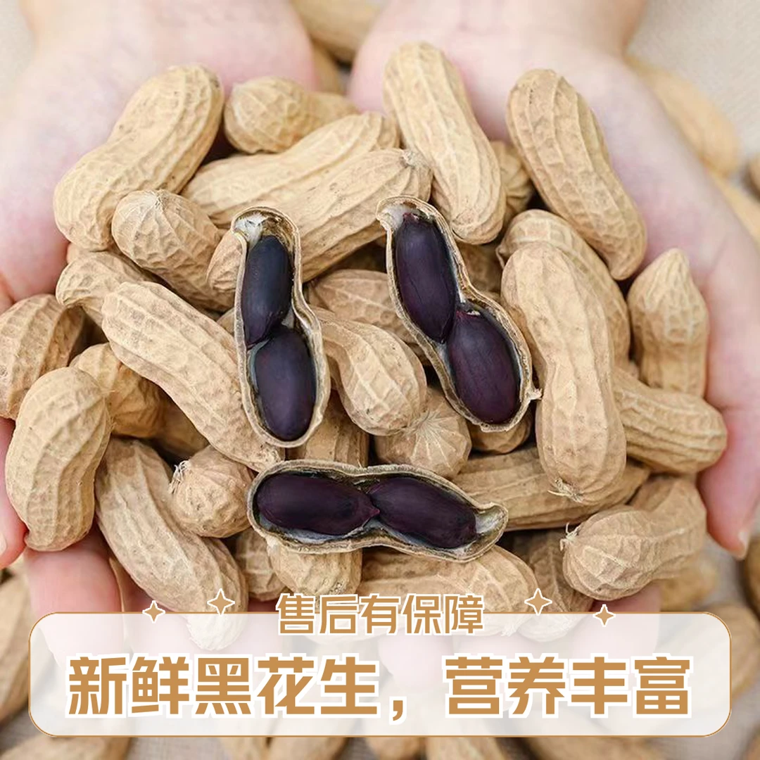 【黑花生带壳】富硒花生干货生花生带壳净重包邮发货河南正阳特产