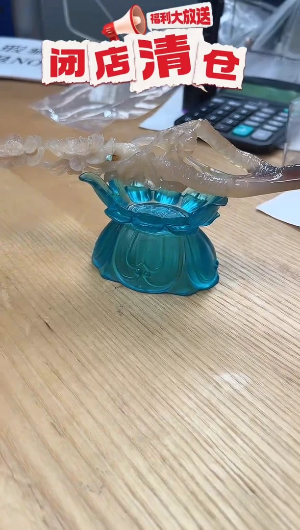 白水牛角白水牛角精雕发簪 46.4g花374