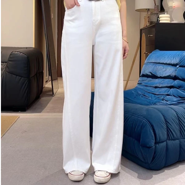 【欧加恋恋】2025早春新款小个子显瘦显高时尚皮带牛仔裤K25021616