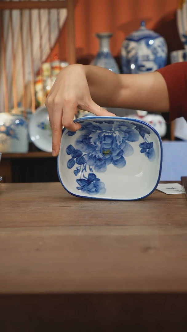 瓷片景德镇设计师釉下手绘陶瓷餐具
