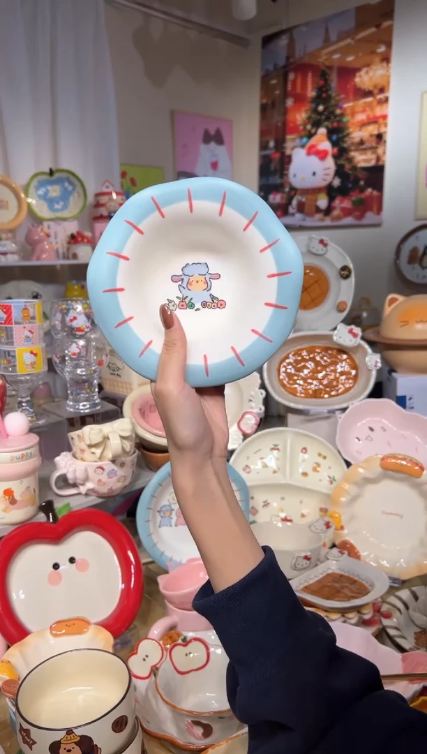 瓷可爱餐具发图片款