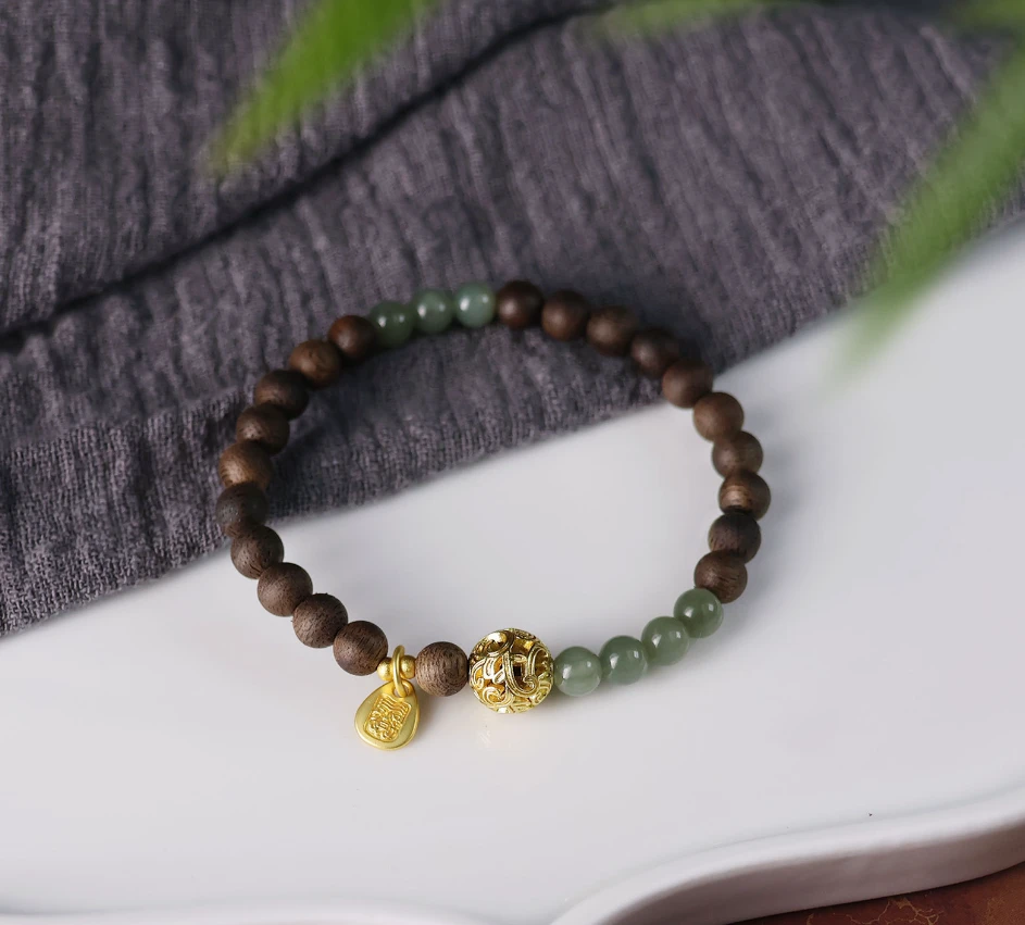 非金属木质手链 原创DIY手串 藏式扎基拉姆单圈 FX063