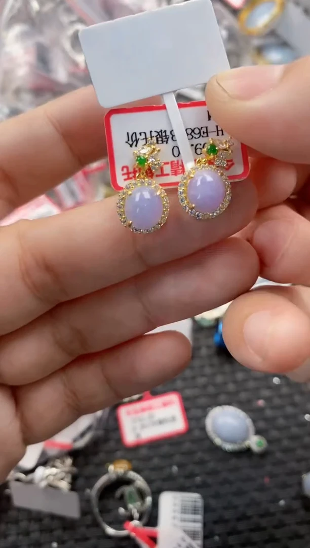 银S925镶嵌戒指翡翠222   6