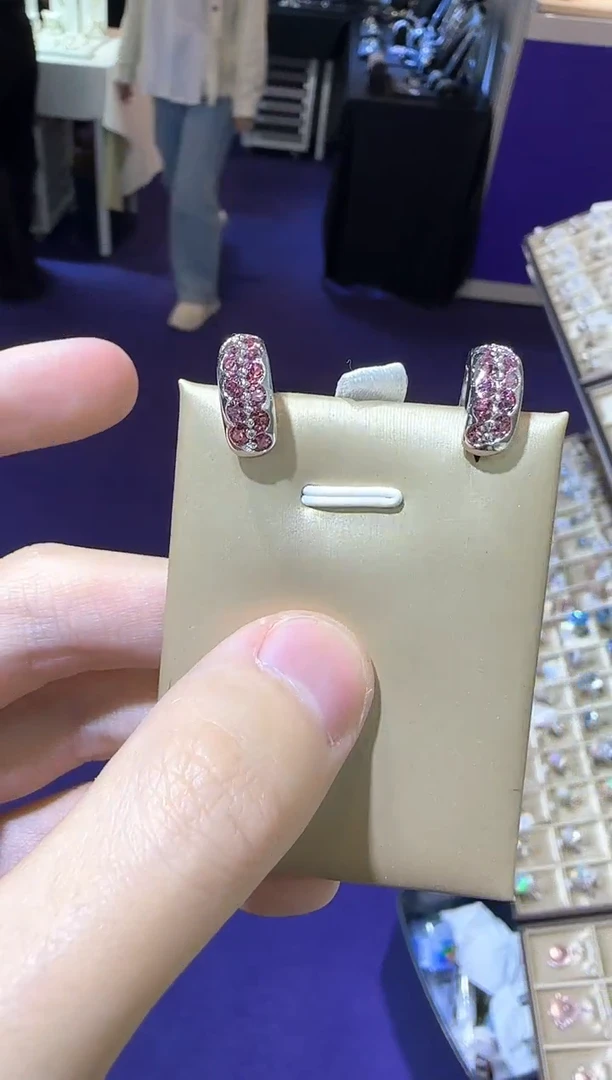 【闪购商品】石榴石耳饰银S925镶嵌7mm耳扣