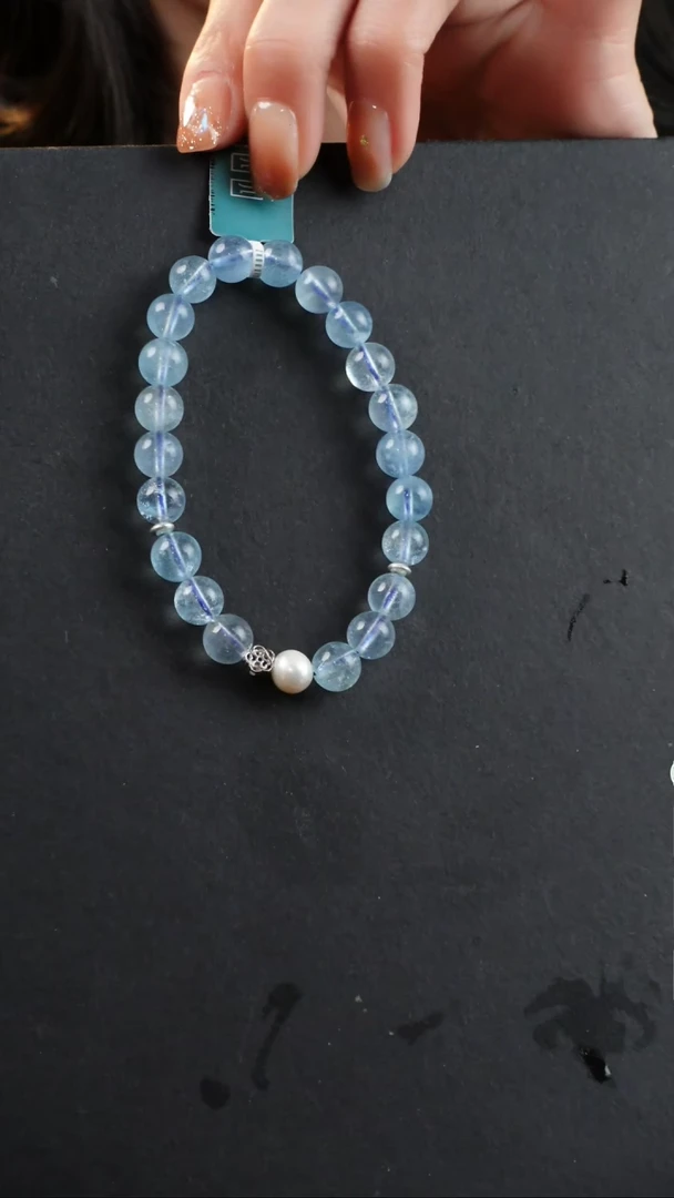【闪购商品】海蓝宝石手链银S925镶嵌@@I021L016967