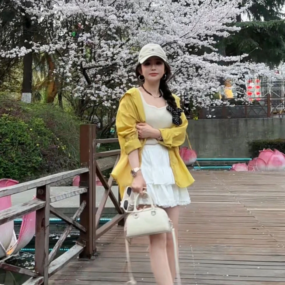 YX七WT202503241新款戴帽防晒衬衣外套休闲百搭宽松