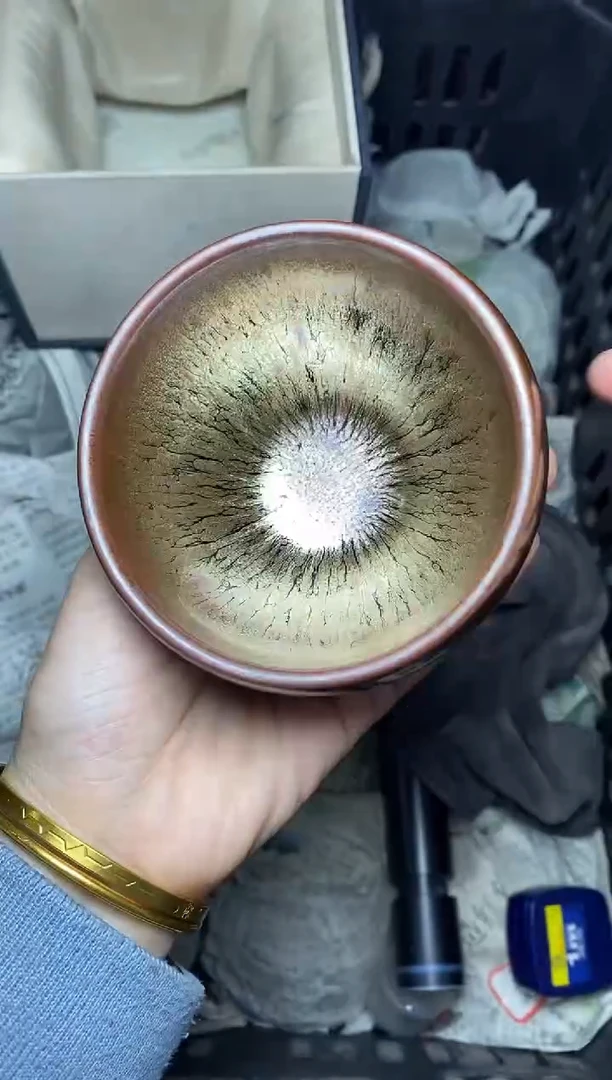 【闪购商品】茶盏金丝万缕 盏三疯建盏茶器