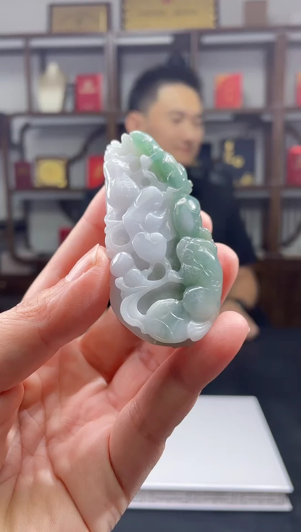 吊坠(不含链)未镶嵌翡翠天然A货翡翠多样性发其一JYZY-9.16-26