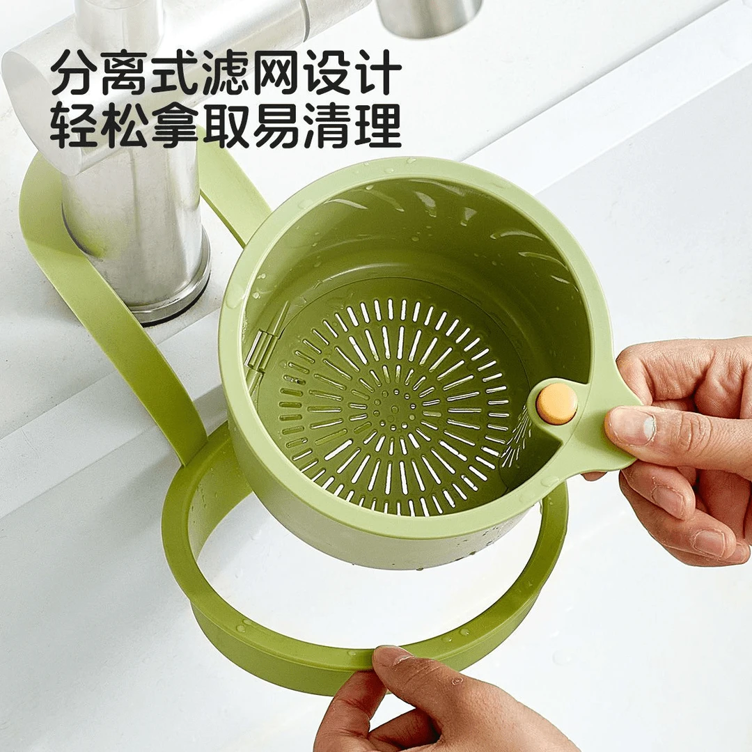 挂式家用洗菜盆沥水过滤网过滤残渣免打孔沥水篮水槽收纳置物架