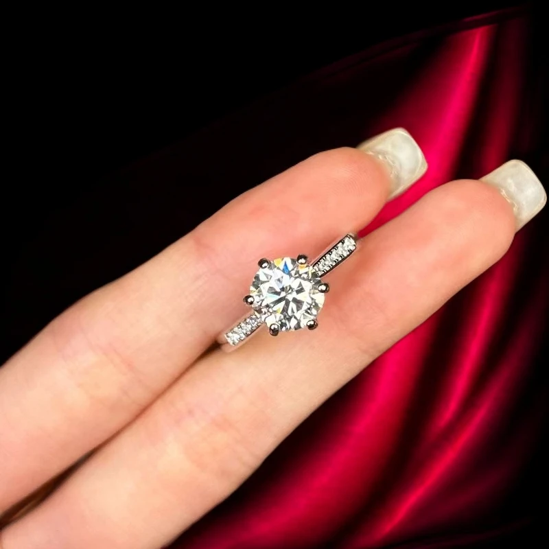 瑾萱矿区高订394-典藏D色FL精切版925银戒指