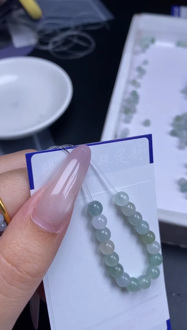 颈饰未镶嵌翡翠m**e贞城散珠批发DIY编制