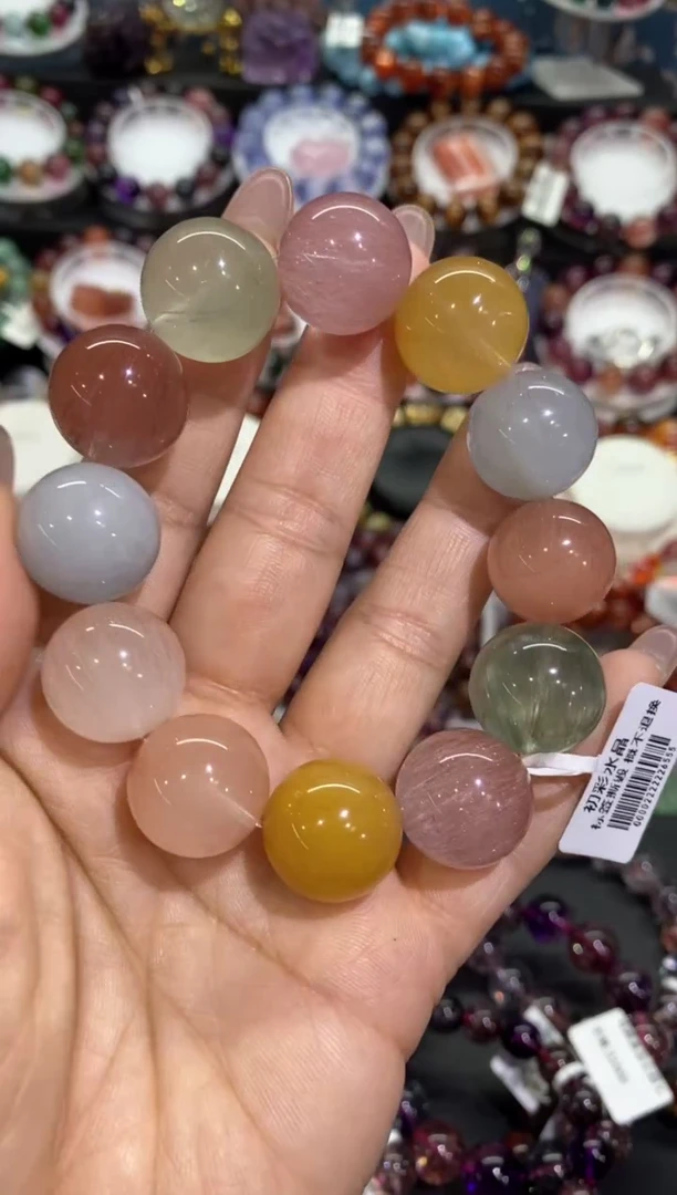 水晶手链未镶嵌彩兔毛17+