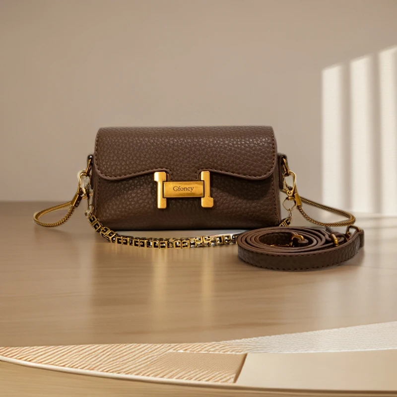 小众轻奢链条包2025新款时尚百搭单肩包韩版简约手机包潮流斜挎包