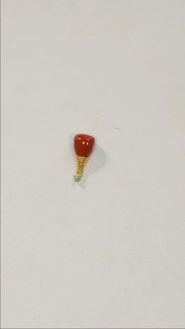 南红玛瑙挂饰18K金镶嵌1