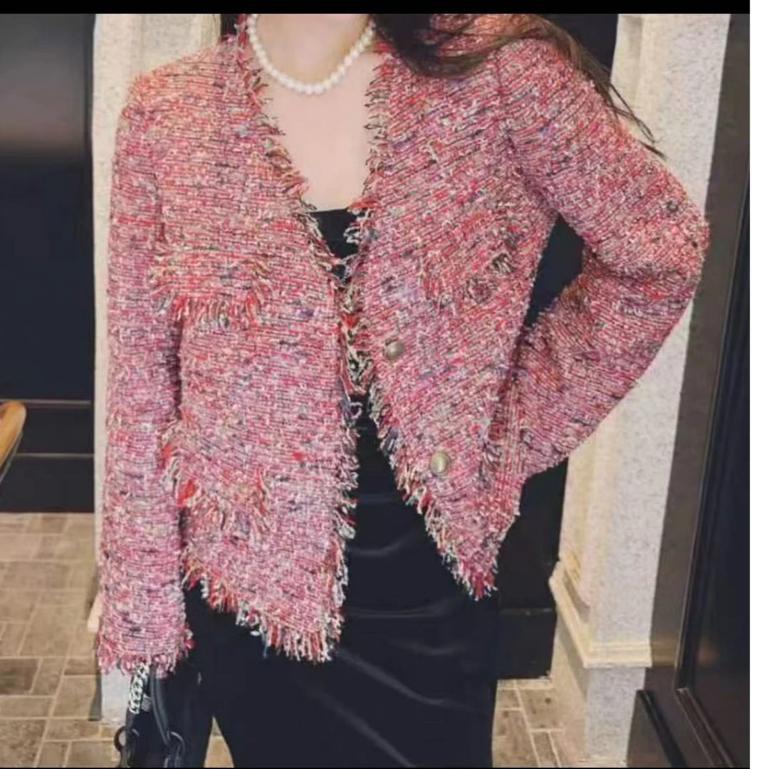 小香风短款外套气质名媛高级感上衣时尚百搭编织