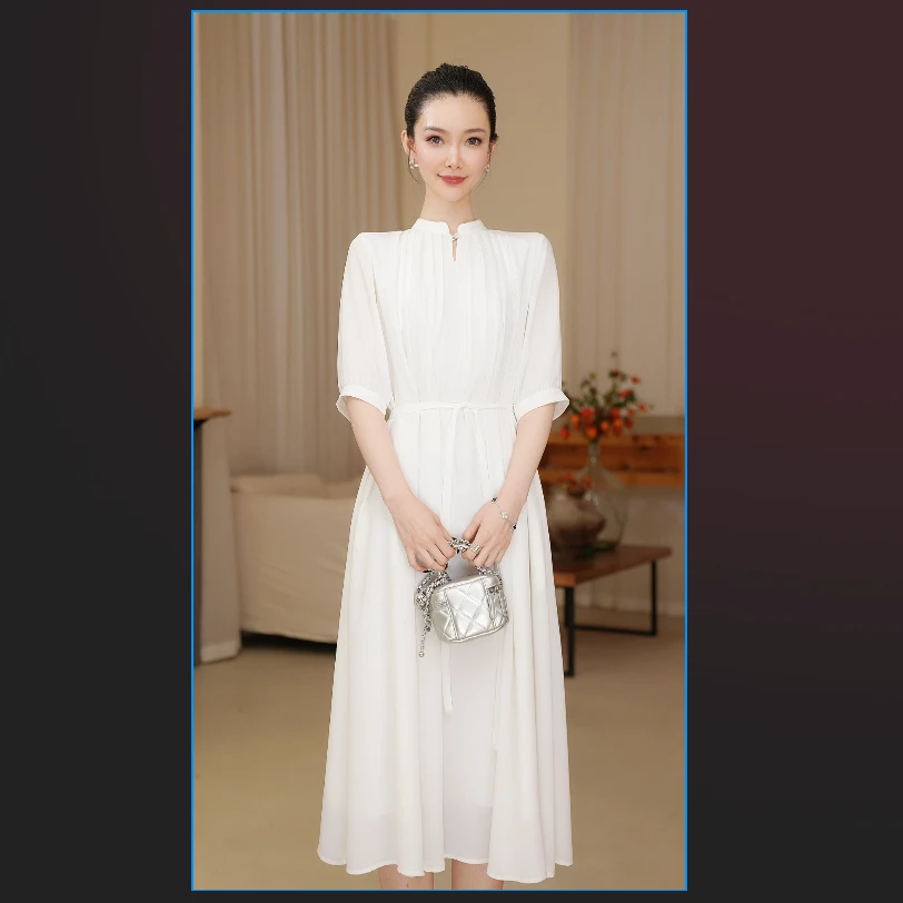 冰壶秋月 新款气质连衣裙LN-02-005