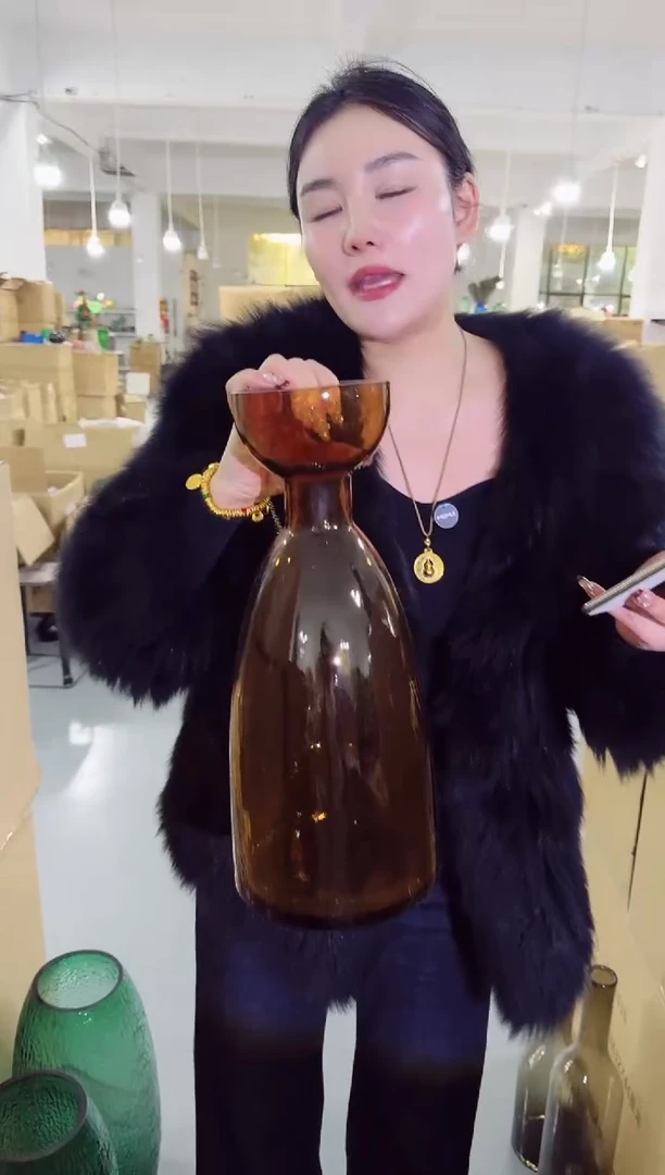 【闪购商品】无铅玻璃UU外贸仓-微瑕花瓶--QXKK