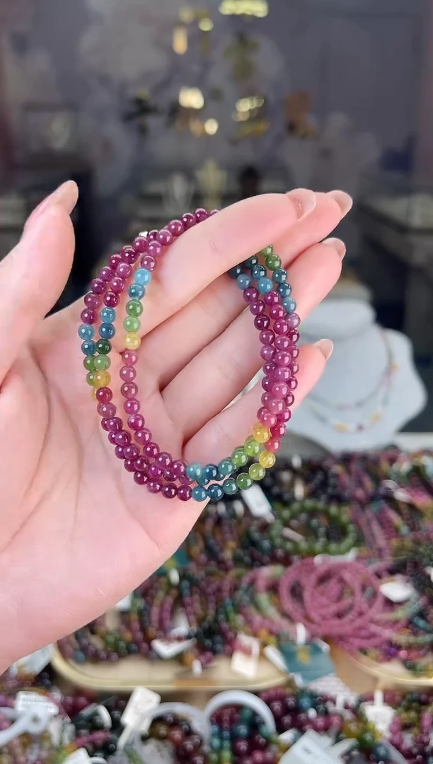 【闪购商品】碧玺/未镶嵌4mm+碧玺多圈多样性发货