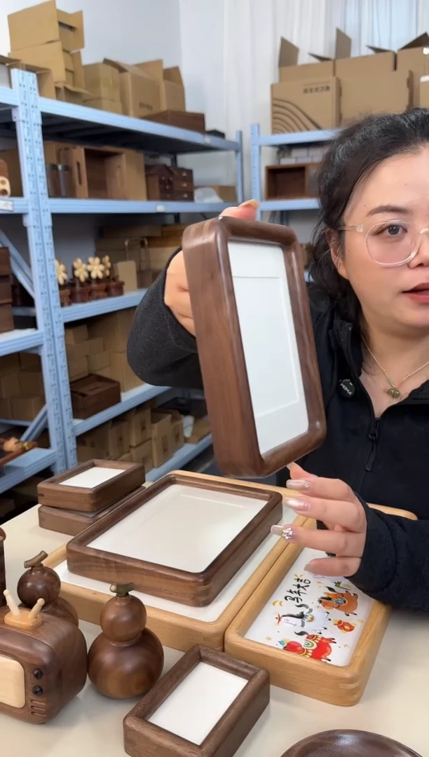 木6寸黑胡桃实木相框