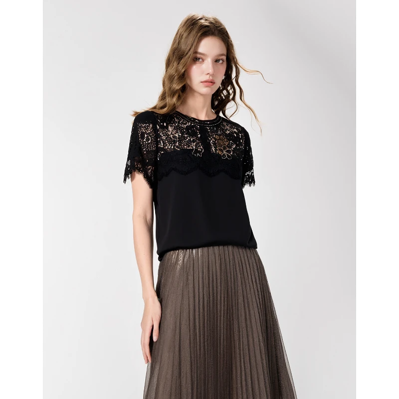 妈妈时尚短袖春夏新款高端洋气T恤上衣 赫6875A