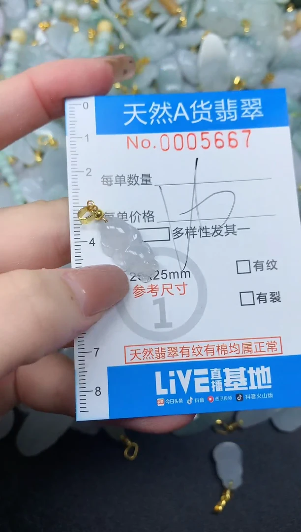颈饰未镶嵌翡翠净货挂件-5667