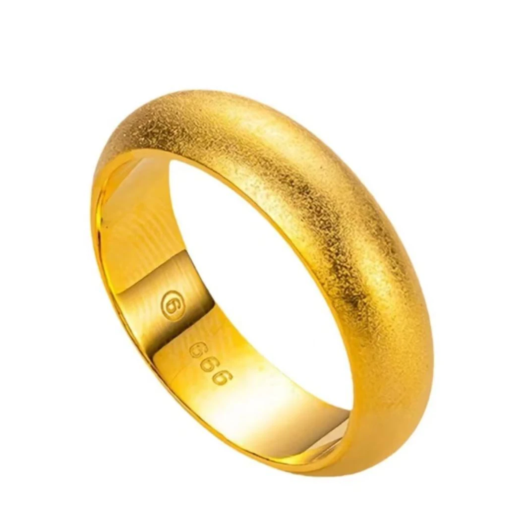 合金戒指 【6mm磨砂闭口戒指】时尚情侣古法经典哑光指环光面