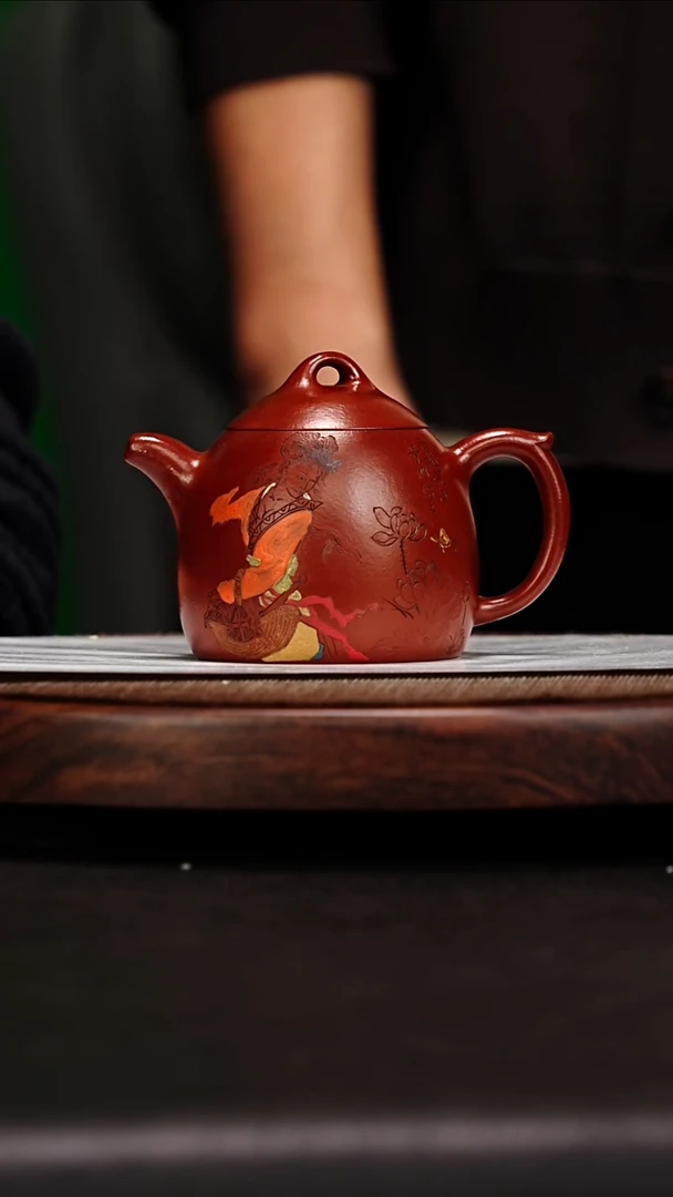 宜兴原矿高端紫砂 景舟红泥260cc