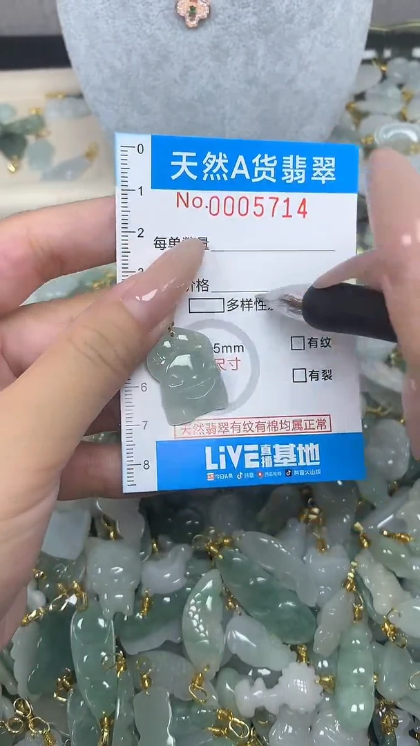 翡翠未镶嵌颈饰净货挂件-5714