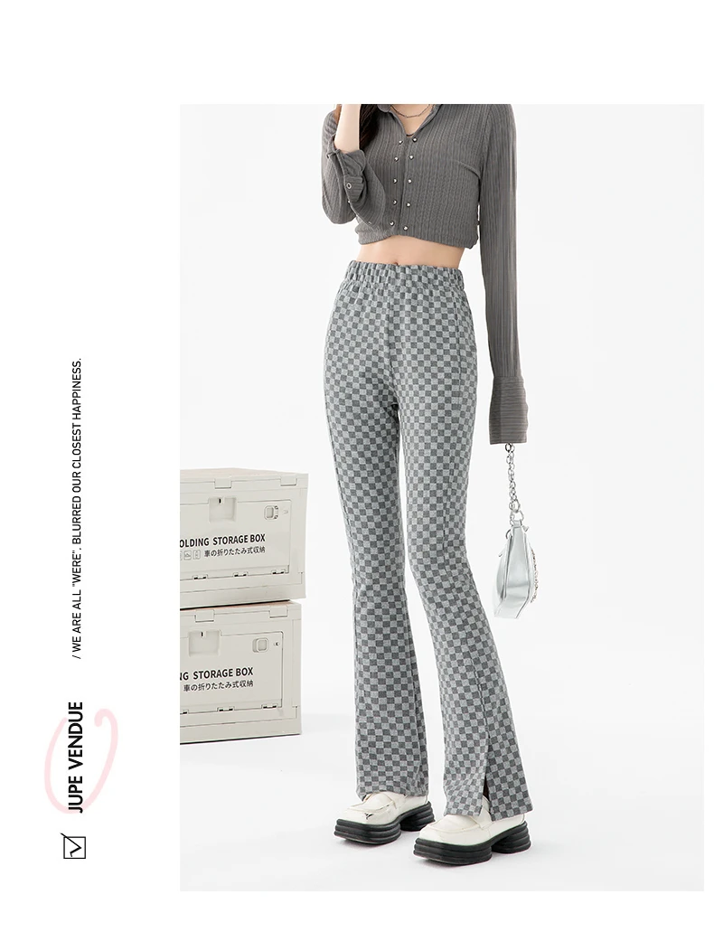 【静姐宠粉】春秋高腰显瘦微喇垂坠感裤yins潮秋风裤子FE093