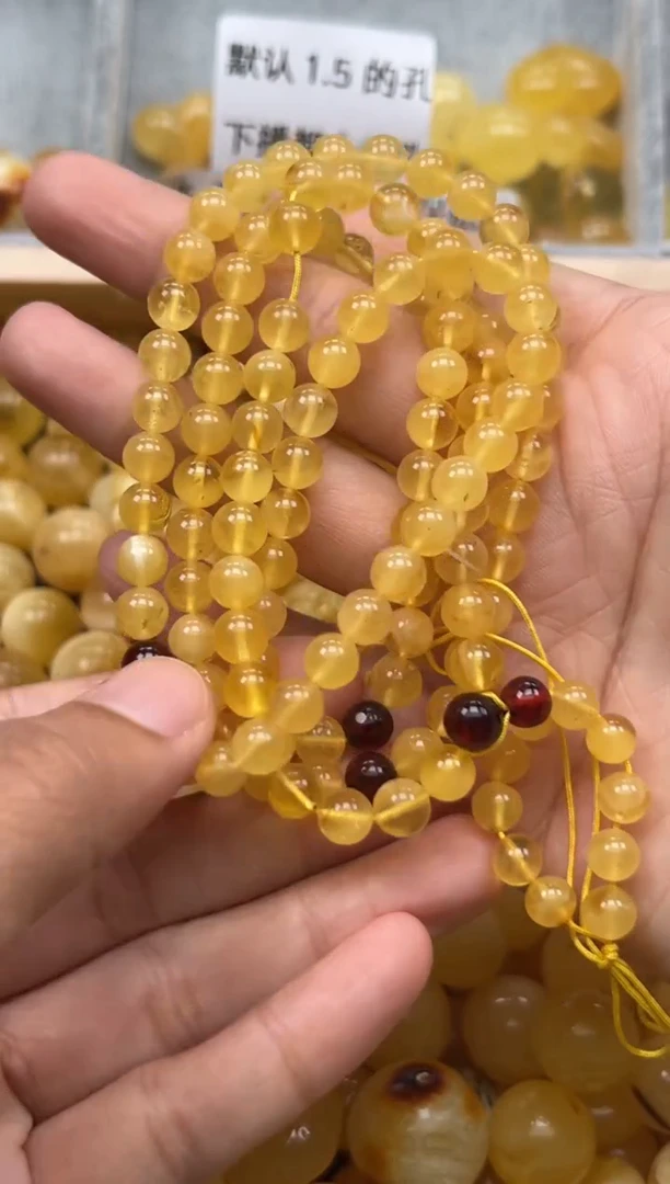 未镶嵌琥珀裸石蜜蜡珠子带瑕疵 假一赔万