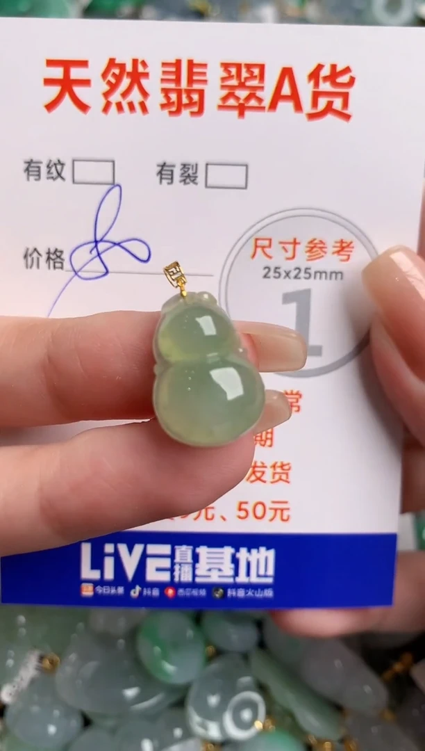 翡翠18K金镶嵌颈饰24000659