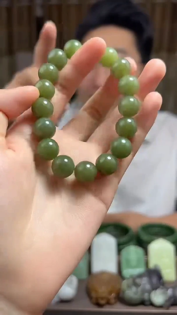 和田玉未镶嵌颈饰挂件12MM