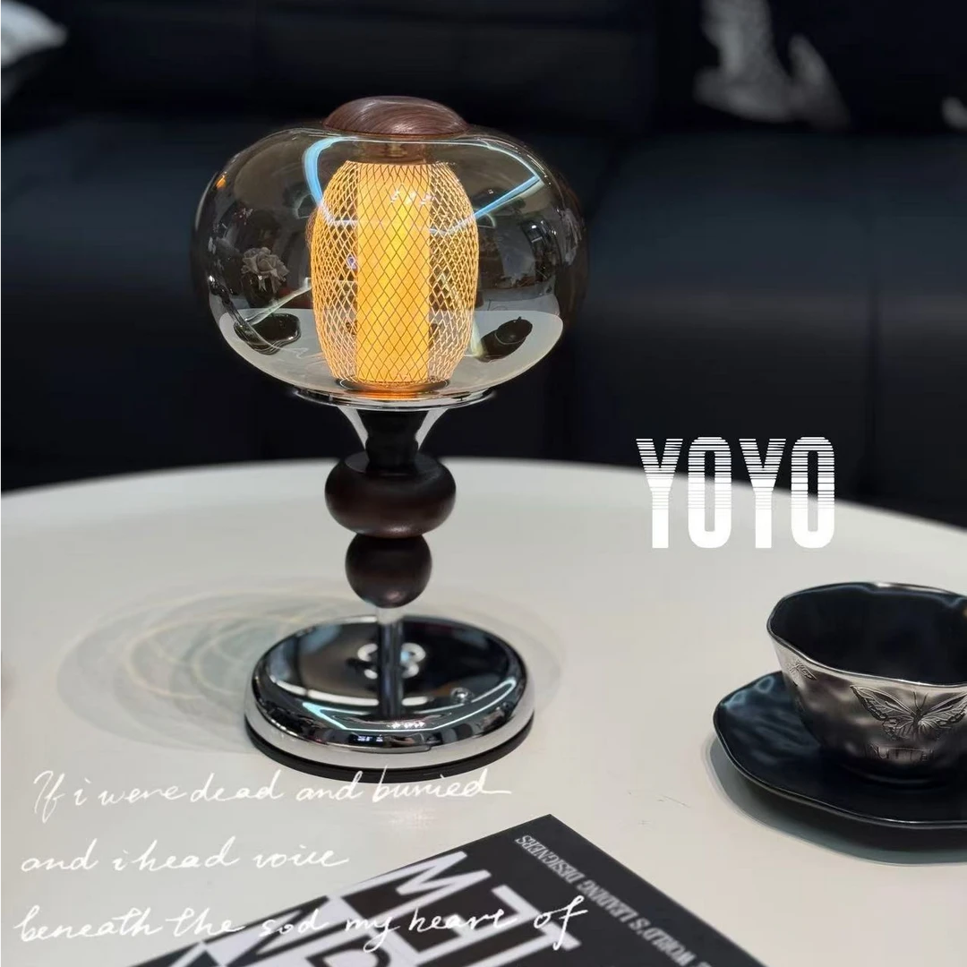 宫廷灯｜轻奢现代简约餐厅酒吧氛围触摸充电床头摆件高档家用卧室