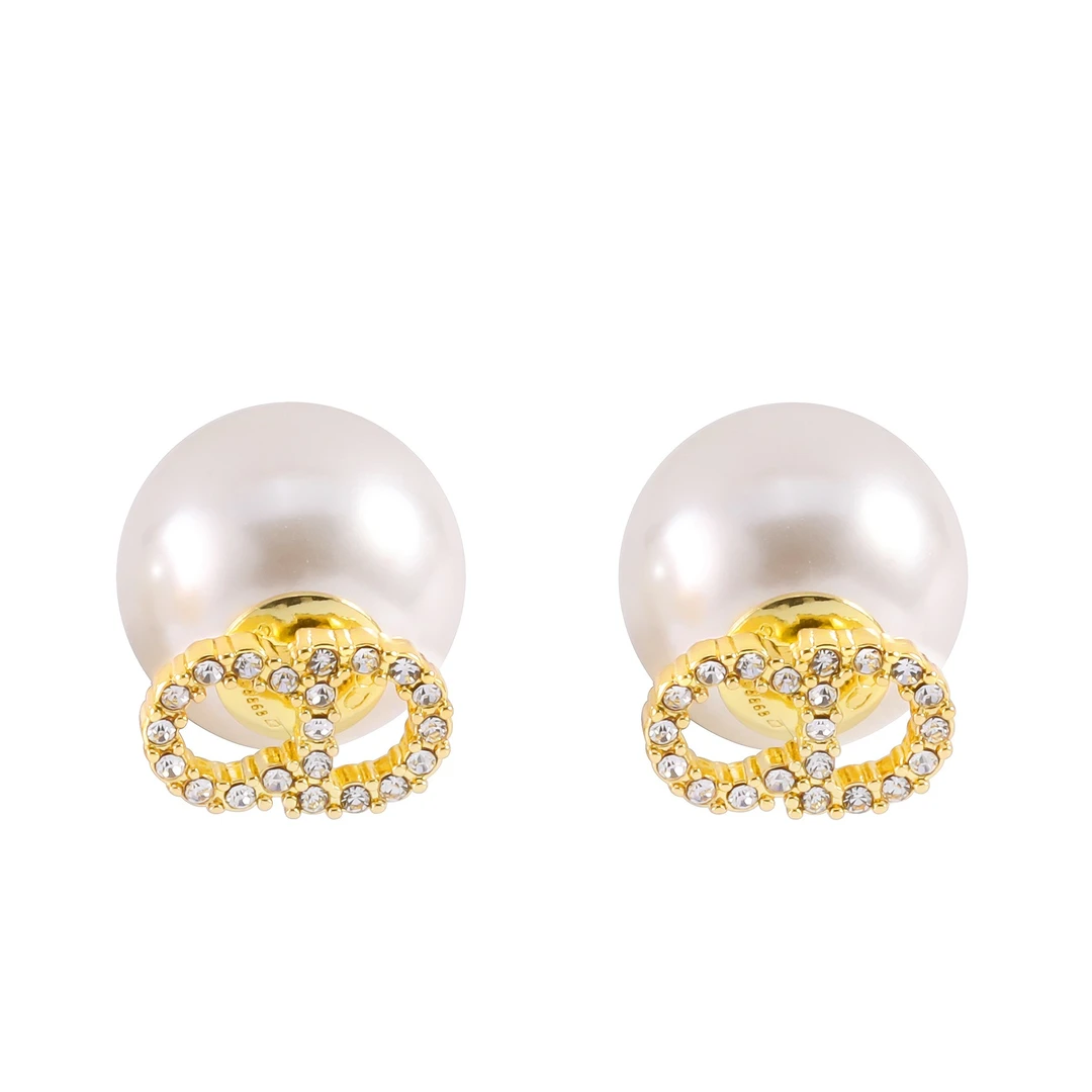 镀K金 925银针【双环之魅】 CNC精工 气质轻奢时尚百搭耳钉 1611