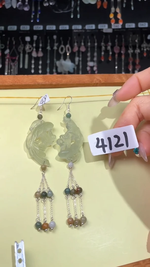 紫晶耳饰银S925镶嵌喜欢拍