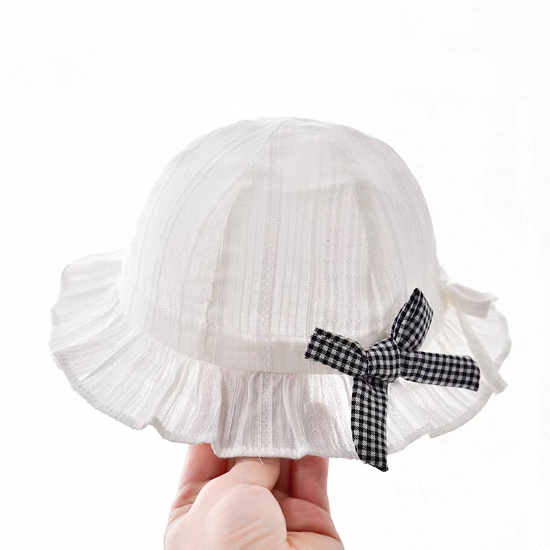 婴儿帽子春秋季薄款宝宝女公主风夏季太阳遮阳帽婴幼儿儿童渔夫帽